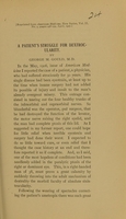 view A patient's struggle for dextrocularity / by George M. Gould.