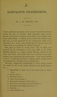 view Suppurative pylephlebitis / by J.H. Bryant.