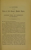 view A letter to the vestry of St. George's, Hanover Square, on sanitary work and experience in Belgravia / by C.J.B. Aldis.