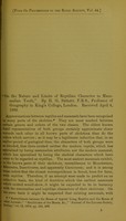 view On the nature and limits of reptilian character in mammalian teeth / by H.G. Seeley.