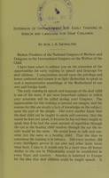 view Extension of opportunities for early training in speech and language for deaf children / by J.B. Showalter.