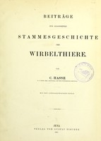 view Beiträge zur allgemeinen Stammesgeschichte der Wirbelthiere / von C. Hasse.