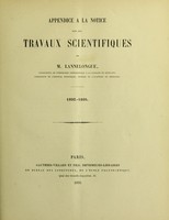 view Appendice à la Notice sur les travaux scientifiques de M. Lannelongue ... 1892-1895.