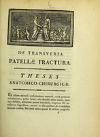 view De transversa patellae fractura : theses anatomico-chirurgicae.