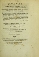 view Theses anatomico-chirurgicae, an completa inferioris maxillae luxatio, non reducta, sit semper intrà decem dies lethalis? : quas, Deo juvante, & praeside M. Petro-Mathurino Botentuit Langlois ... / tueri conabitur Joannes-Joachimus Champenois, theseos auctor.