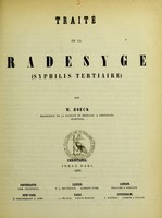 view Traité de la radesyge (syphilis tertiaire) / par W. Boeck.