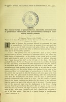 view The clinical forms of pneumothorax : especially pneumothorax in pulmonary tuberculosis and pneumothorax arising in apparently healthy persons / by F. Parkes Weber.