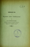 view Curriculum vitae e riassunto delle pubblicazioni / del dottor Giuseppe Pianese.