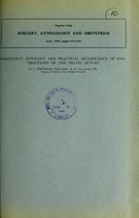 view Frequency, etiology and practical significance of contractions of the pelvic outlet / by J. Whitridge Williams.