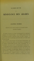 view Sobriété et résistances des arabes : thèse présentée et publiquement soutenue à la Faculté de médecine de Montpellier le 22 mars 1905 / par Bernard Auzimour.