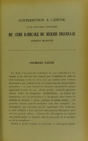 view Contribution à l'étude d'un nouveau procédé de cure radicale de hernie inguinale (Bassini modifié) : thèse présentée et publiquement soutenue devant la Faculté de médecine de Montpellier le 26 juillet 1905 / par Michel Bonnet.