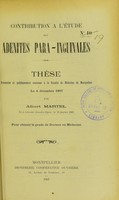 view Contribution à l'étude des adénites para-inguinales : thèse présentée et publiquement soutenue à la Faculté de médecine de Montpellier le 4 décembre 1907 / par Albert Martel.