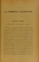 view De la cirrhose paludéenne : thèse présentée et publiquement soutenue devant la Faculté de médecine de Montpellier le 24 janvier 1908 / par Mlle Vilkoreisky.