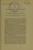 view On spontaneous cure of thoracic aneurysm / by Herbert S. French.