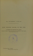 view Quiet polypoid sarcoma of the nose / by Frank Cole Madden.