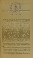 view The Wassermann and Noguchi complement-fixation test in leprosy / by Howard Fox.