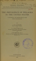 view The prevalence of pellagra in the United States : a statistical and geographical note with bibliography / by C.H. Lavinder and C.F. Williams and J.W. Babcock.