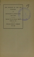 view The hygiene of the air passages / by Adoniram B. Judson.