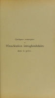 view Quelques remarques sur l'énucléation intraglandulaire dans le goître / par Jaques-L. Reverdin.