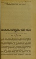 view Beiträge zur pathologischen Anatomie und zur Pathogenese der Syringomyelie und der Syringobulbie / von Karl Petrén.