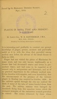 view Plague in India, past and present / by W.B. Bannerman.