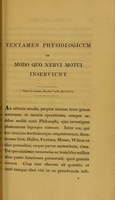 view Tentamen physiologicum inaugurale de modo quo nervi motui inserviunt ... / eruditorum examini subjicit Osvaldus Carolus Wood.