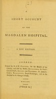 view A short account of the Magdalen Hospital.