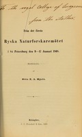 view Från det första Ryska Naturforskaremötet i S:t Petersburg den 9-17 Januari 1868 / meddelanden af Otto E.A. Hjelt.