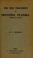 view The new treatment by isotonic plasma (modified sea water) / by a physician.