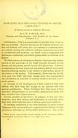 view How long has pellagra existed in South Carolina? : a study of local medical history / by J.W. Babcock.