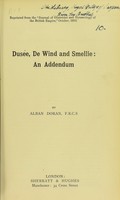 view Dusée, De Wind and Smellie : an addendum / by Alban Doran.