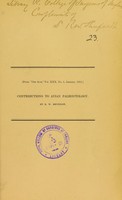 view Contributions to avian paleontology / by R.W. Shufeldt.