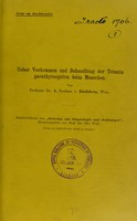 view Ueber Vorkommen und Behandlung der Tetania parathyreopriva beim Menschen / von A. Freiherr v. Eiselsberg.