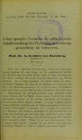 view Ueber operative Versuche, die pathologische Schulterstellung bei Dystrophia musculorum progrediens zu verbessern / von A. Freiherr von Eiselsberg.