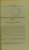 view Zur Therapie der Dermoide des Mediastinum anticum / von Professor Freiherr von Eiselsberg.