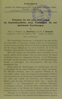 view Prinzipien für die erste Hilfeleistung bei Eisenbahnunfällen nebst Vorschlägen für entsprechende Einrichtungen / von A. Freiherr von Eiselsberg und J. Rosmanit.