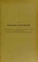 view La bilharziose genito-urinaire : un cas exceptionnel de bilharziose urinaire avec couples de bilharzia adultes retrouvés dans les caillots d'une hématurie abondante : thèse présentée et publiquement soutenue devant la Faculté de médecine de Montpellier le 14 février 1913 / par Ibrahim El-Wakil.