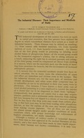 view The industrial diseases : their importance and methods of study / by W. Gilman Thompson.