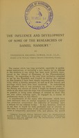 view The influence and development of some of the researches of Daniel Hanbury / by Frederick B. Power.