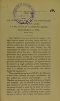 view An improved method of preparing catgut ligatures : a preliminary communication / Ellice McDonald.