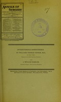 view Intravenous anaesthesia / by William Francis Honan and J. Wyllis Hassler.