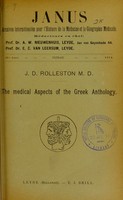 view The medical aspects of the Greek Anthology / J.D. Rolleston.