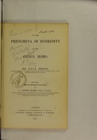 view On the phenomena of hybridity in the genus Homo / by Paul Broca ; edited, with the permission of the author, by C. Carter Blake.