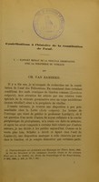 view Contributions à l'histoire de la constitution de l'oeuf. I. Rapport médiat de la vésicule germinative avec la périphérie du vitellus / par Ch. van Bambeke.