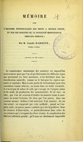 view Mémoire sur l'histoire physiologique des oeufs à double germe, et sur les origines de la duplicité monstrueuse chez les oiseaux / par Camille Dareste.