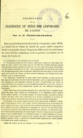 view Recherches sur le diagnostic du siège des anévrismes de l'aorte / par le Dr François-Franck.