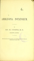 view Amblyopia potatorum / by Ed. M. Curtis.