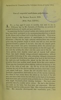 view Case of congenital xanthelasma palpebrarum / by Thomas Barlow.