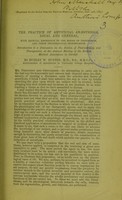 view The practice of artificial anaesthesia, local and general : with especial reference to the modes of production, and their physiological significance : introduction to a discussion in the Section of Pharmacology and Therapeutics, at the Annual Meeting of the British Medical Association in Cardiff / by Dudley W. Buxton.