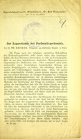 view Zur Laparotomie bei Perforativperitonitis / von Th. Escher.